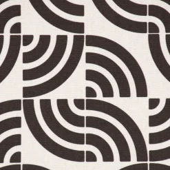 SCHÖNER LEBEN. Tischläufer Retro Quadrat Bogen schwarz weiß 40x160cm