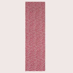 SCHÖNER LEBEN. Tischläufer rot mit Klecksen Tropfen 40x160cm