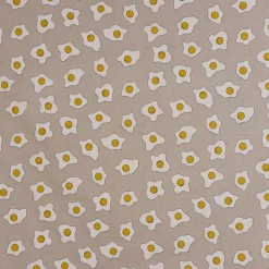 SCHÖNER LEBEN. Tischläufer Spiegelei natur gelb weiß 40x160cm