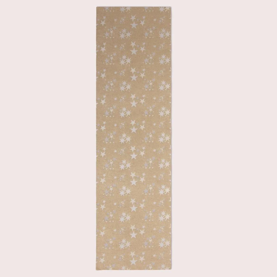 SCHÖNER LEBEN. Tischläufer Sterne beidseitig gold beige 40x160cm