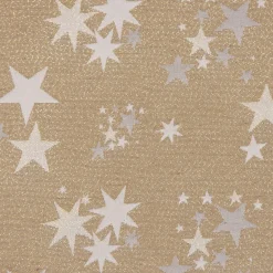 SCHÖNER LEBEN. Tischläufer Sterne beidseitig gold beige 40x160cm