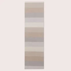 SCHÖNER LEBEN. Tischläufer Streifen 9,5cm creme beige braun grau 40x160cm