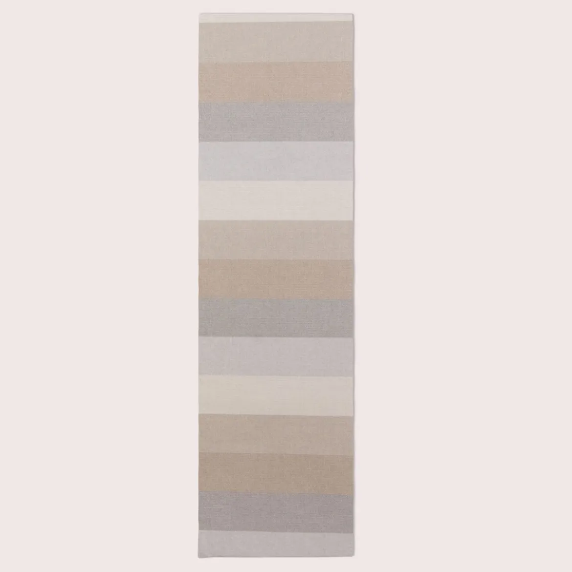 SCHÖNER LEBEN. Tischläufer Streifen 9,5cm creme beige braun grau 40x160cm