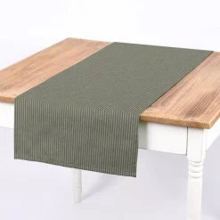 SCHÖNER LEBEN. Tischläufer Streifen 3mm beige mintgrün 40x160cm