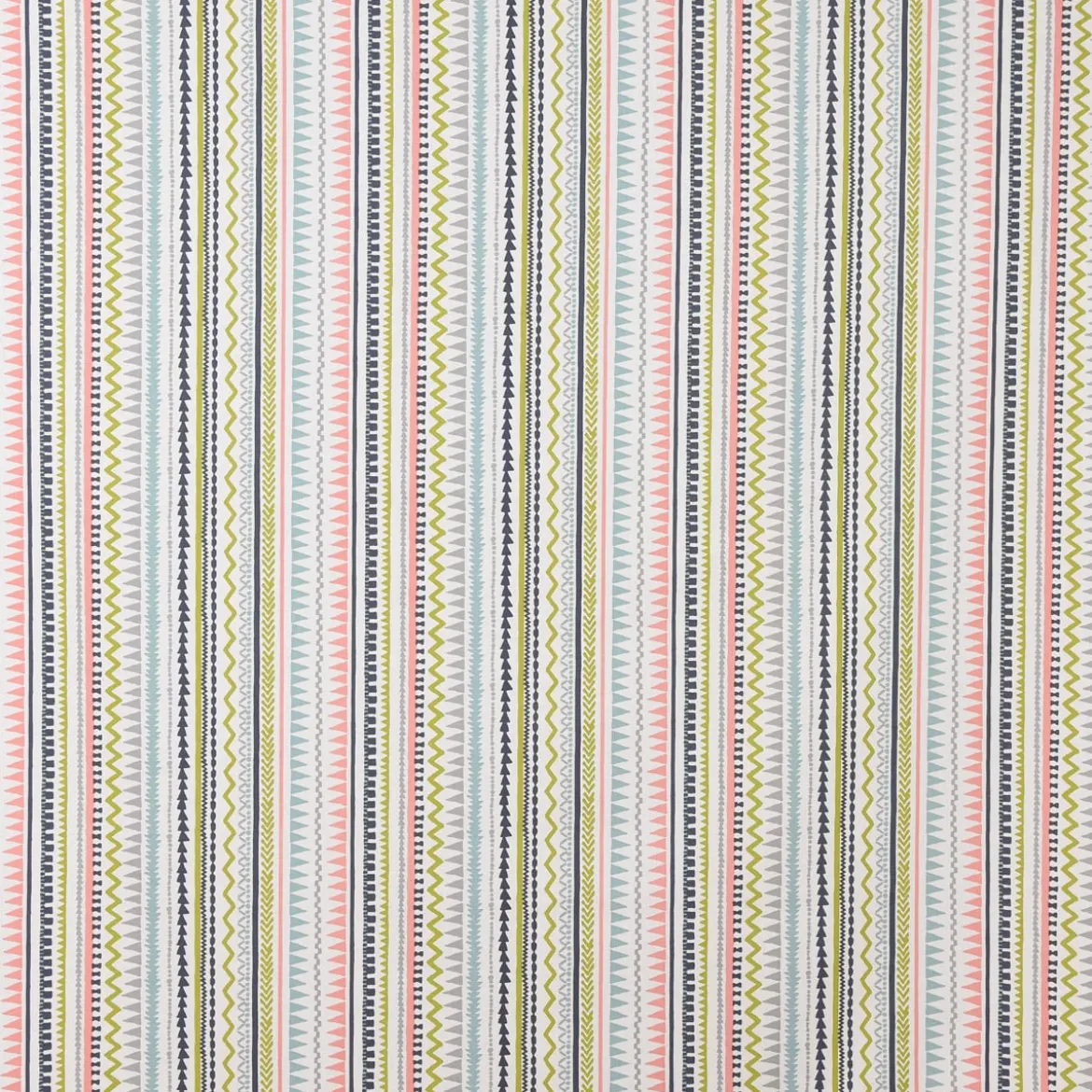 SCHÖNER LEBEN. Tischläufer Streifen Ethno Inka weiß grau grün rosa 40x160cm