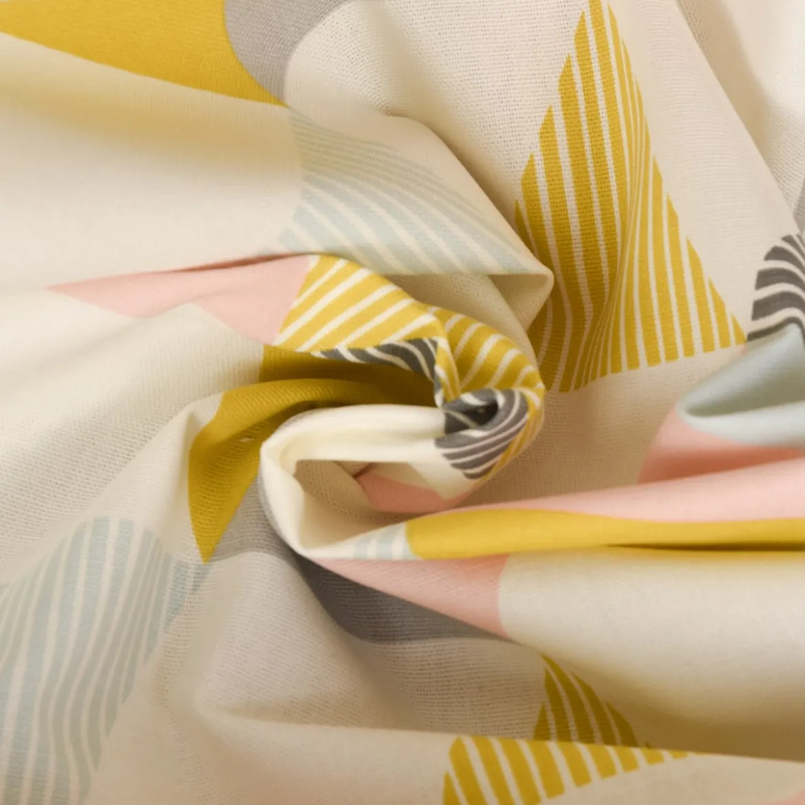 SCHÖNER LEBEN. Tischläufer STUDIO G Brio Dreiecke Sorbet rosa senf blau grau 40x160cm