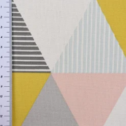 SCHÖNER LEBEN. Tischläufer STUDIO G Brio Dreiecke Sorbet rosa senf blau grau 40x160cm