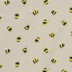 SCHÖNER LEBEN. Tischläufer STUDIO G Digitaldruck Bienen taupe gelb 40x160cm