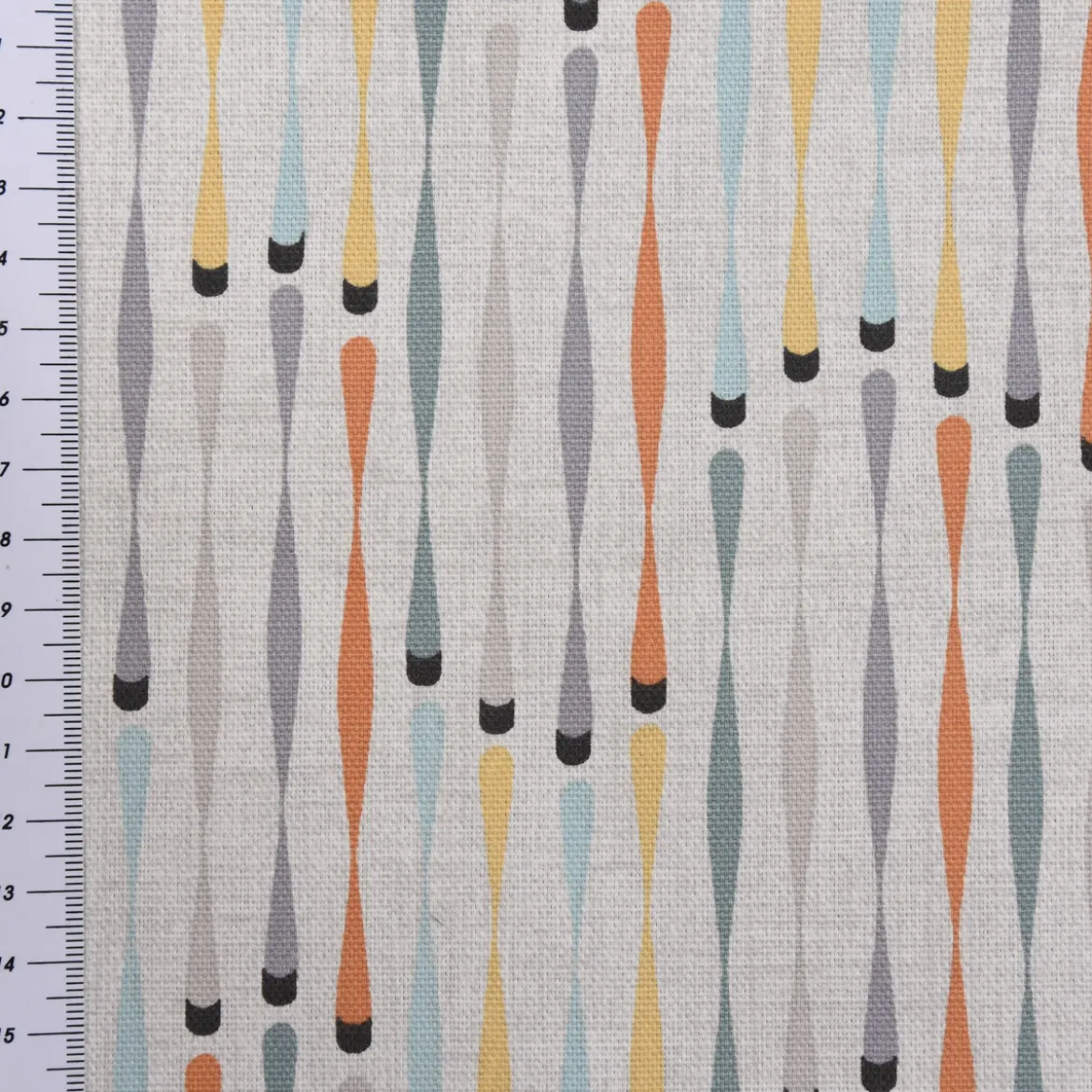 SCHÖNER LEBEN. Tischläufer STUDIO G geometrisch Stäbchen beige blau gelb orange grau 40x160cm