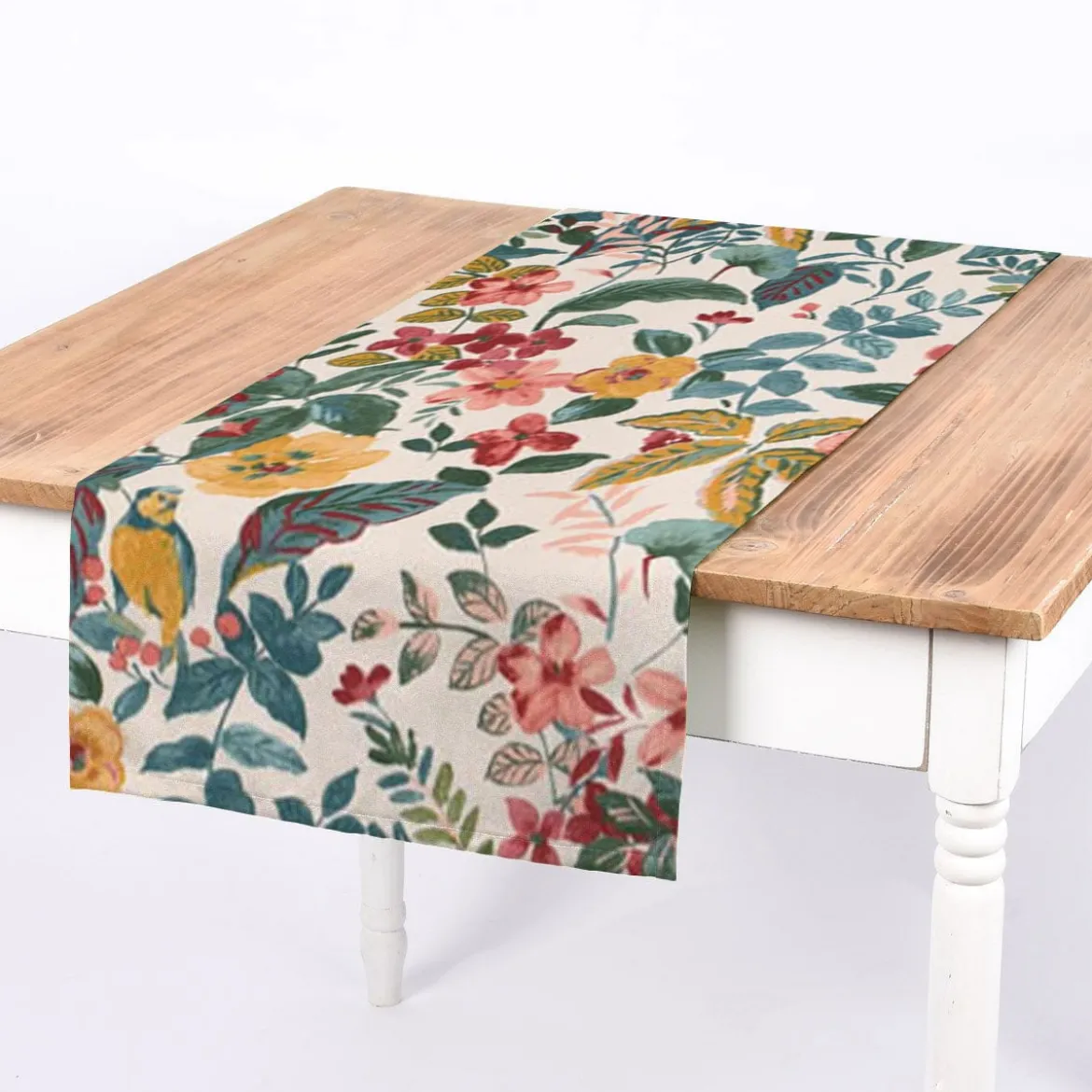 SCHÖNER LEBEN. Tischläufer STUDIO G Panama Posy Blush bunt 40x160cm
