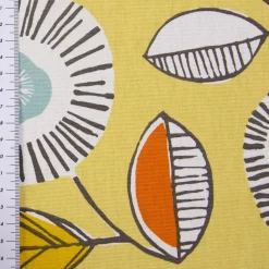 SCHÖNER LEBEN. Tischläufer Sundance Blumen hellgrün braun orange aqua 40x160cm