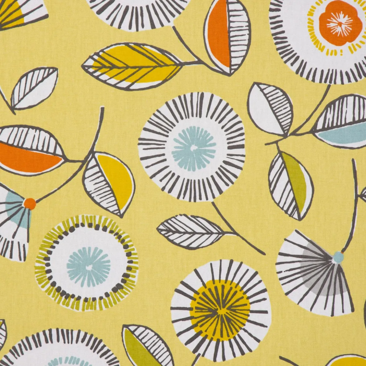 SCHÖNER LEBEN. Tischläufer Sundance Blumen hellgrün braun orange aqua 40x160cm