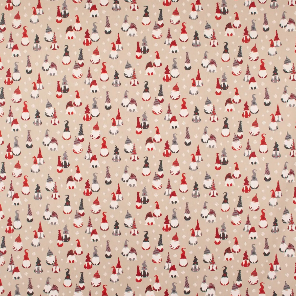 SCHÖNER LEBEN. Tischläufer Tomte Cosy Family Weihnachtswichtel natur rot weiß 40x160cm