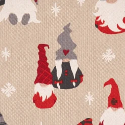 SCHÖNER LEBEN. Tischläufer Tomte Cosy Family Weihnachtswichtel natur rot weiß 40x160cm