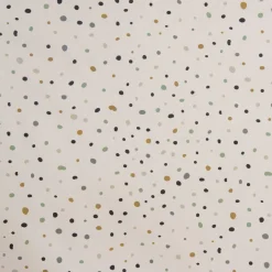 SCHÖNER LEBEN. Tischläufer Tupfen Pünktchen wollweiß mint ocker schwarz 40x160cm