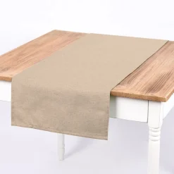 SCHÖNER LEBEN. Tischläufer Waffelrelief Kästchenstruktur uni natur 40x160cm