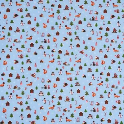 SCHÖNER LEBEN. Tischläufer Wintertiere hellblau 40x160cm