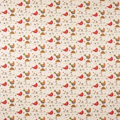 SCHÖNER LEBEN. Tischläufer Zazou Hühner Hahn Küken beige rot 40x160cm