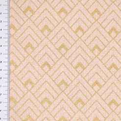 SCHÖNER LEBEN. Vorhang Art Deco Metallic Rauten rosa goldfarbig 245cm oder Wunschlänge