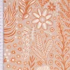 SCHÖNER LEBEN. Vorhang aus Baumwolle Blätter Blumen Gräser grau beige orange 245cm oder Wunschlänge