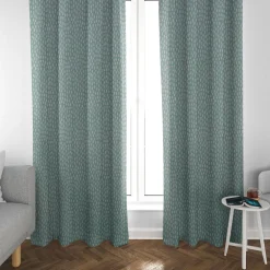 SCHÖNER LEBEN. Vorhang Bayside Tupfen Pinselstriche mint weiß 245cm oder Wunschlänge