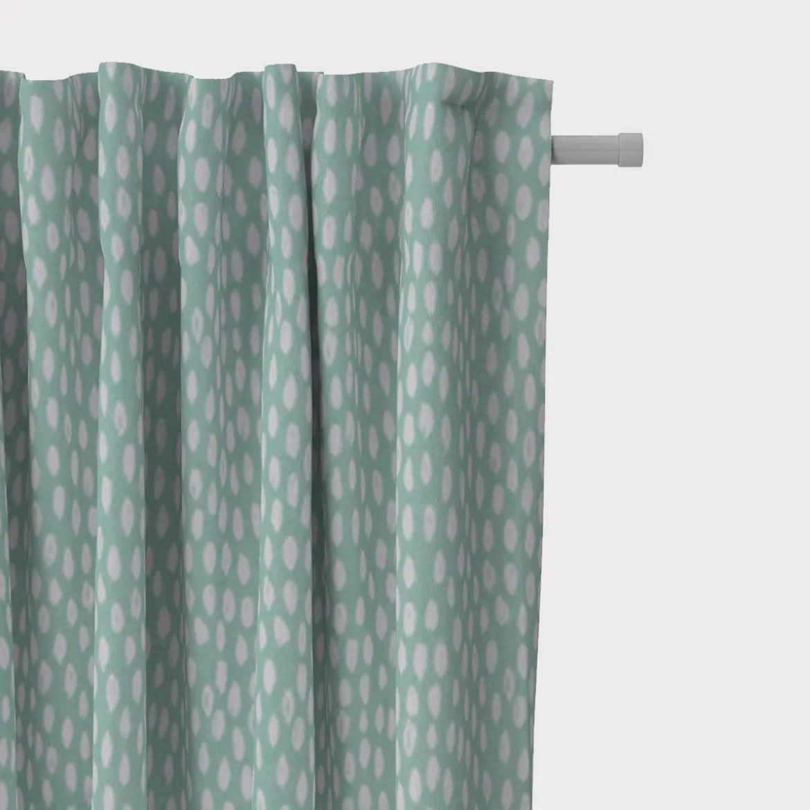 SCHÖNER LEBEN. Vorhang Bayside Tupfen Pinselstriche mint weiß 245cm oder Wunschlänge
