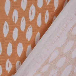 SCHÖNER LEBEN. Vorhang Bayside Tupfen Pinselstriche orange weiß 245cm oder Wunschlänge