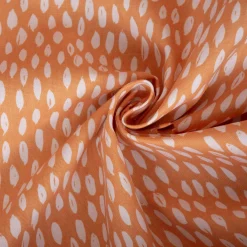 SCHÖNER LEBEN. Vorhang Bayside Tupfen Pinselstriche orange weiß 245cm oder Wunschlänge