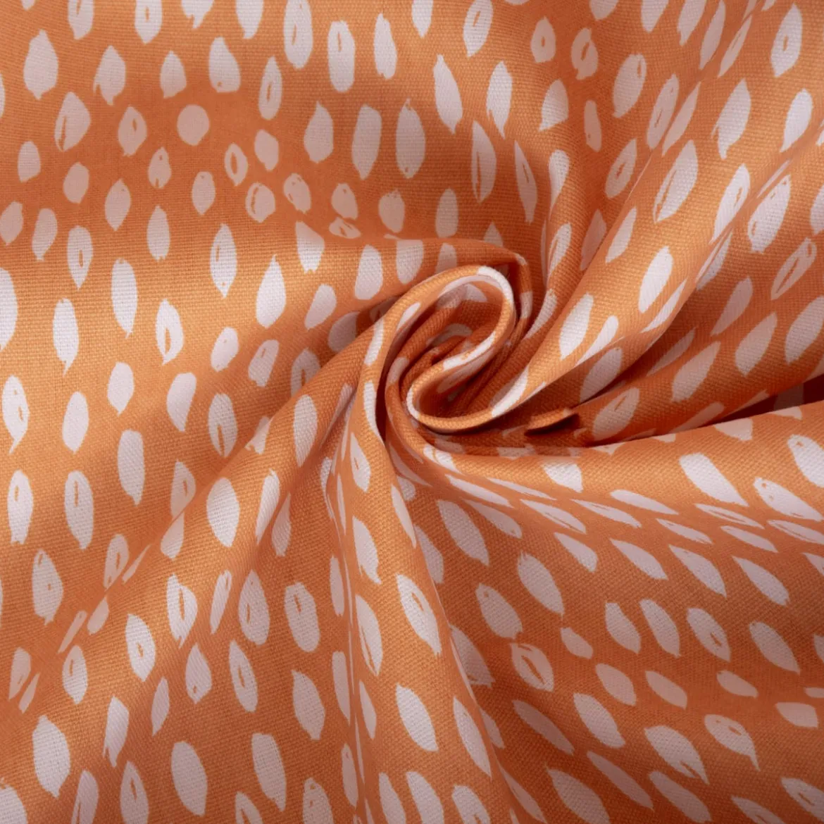 SCHÖNER LEBEN. Vorhang Bayside Tupfen Pinselstriche orange weiß 245cm oder Wunschlänge