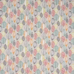 SCHÖNER LEBEN. Vorhang Canyon Blätter beige braun grün rot 245cm oder Wunschlänge
