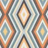 SCHÖNER LEBEN. Vorhang Clarke & Clarke STUDIO G geometrisch Ethno Raute creme bunt 245cm oder Wunschlänge