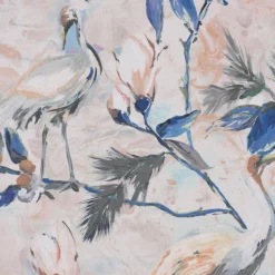 SCHÖNER LEBEN. Vorhang Cranebird Marble Kranich Aquarell Indigo Pastell 245cm oder Wunschlänge