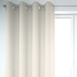 SCHÖNER LEBEN. Vorhang Deluxe Viskose Leinen uni ecru 245cm oder Wunschlänge