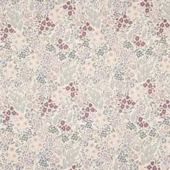 SCHÖNER LEBEN. Vorhang Digitaldruck Allover Blumenwiese cremeweiß lila 245cm oder Wunschlänge