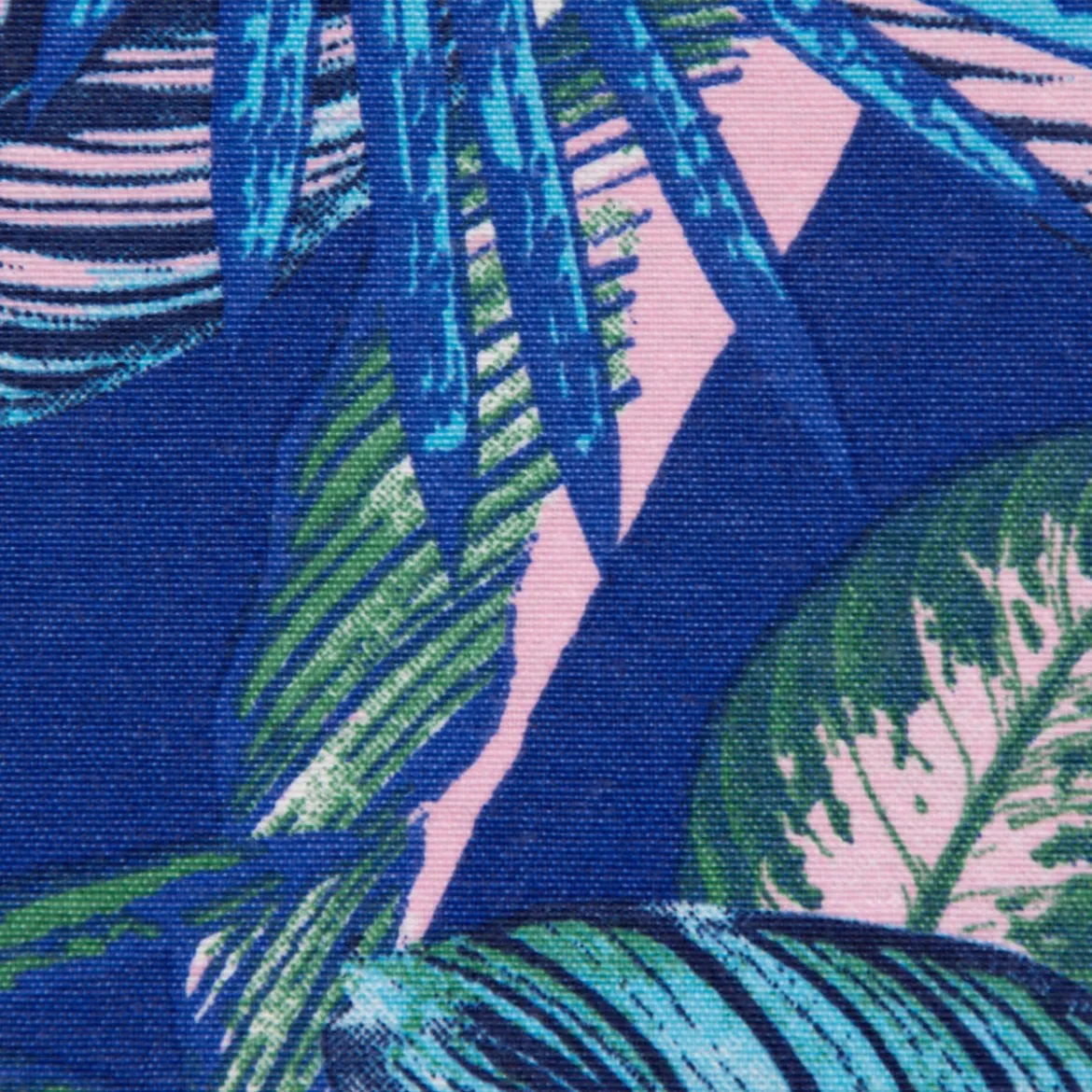 SCHÖNER LEBEN. Vorhang Dschungelpflanzen blau grün rosa 245cm oder Wunschlänge