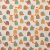 SCHÖNER LEBEN. Vorhang Eichhörnchen Hügel mint braun ocker orange 245cm oder Wunschlänge