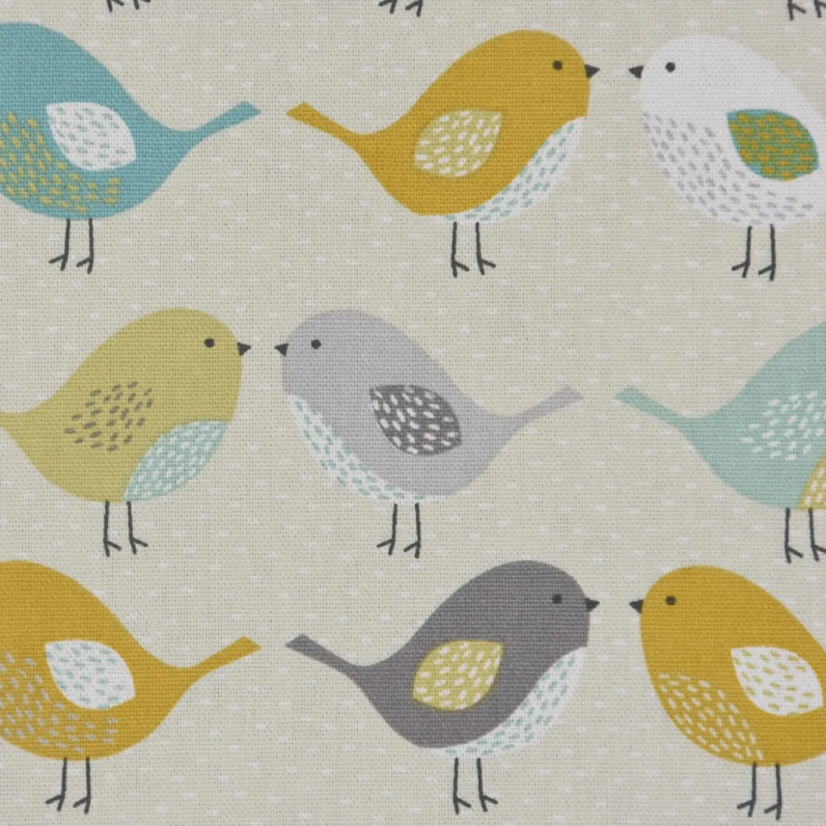 SCHÖNER LEBEN. Vorhang Fryett`s Birds Vögel beige grau mint senf 245cm oder Wunschlänge