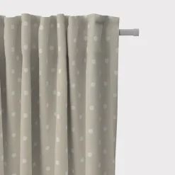 SCHÖNER LEBEN. Vorhang Full Stop Punkte grünbeige weiß 245cm oder Wunschlänge