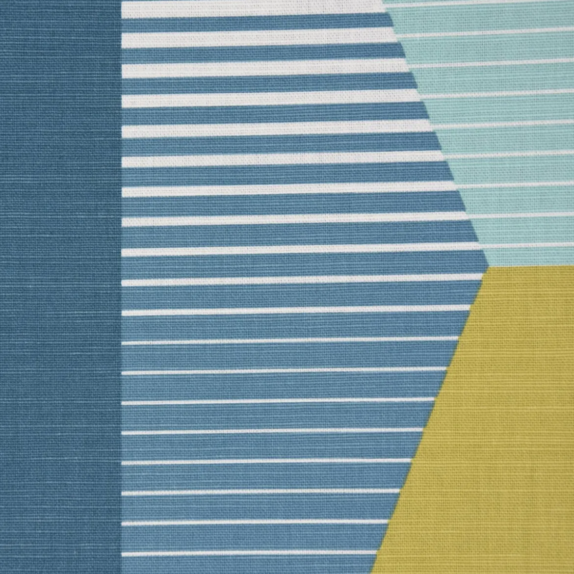 SCHÖNER LEBEN. Vorhang geometrisch Retro Sechseck blau grün weiß 245cm oder Wunschlänge