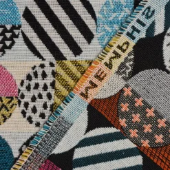 SCHÖNER LEBEN. Vorhang geometrisch Kreise weiß schwarz bunt 245cm oder Wunschlänge
