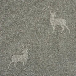 SCHÖNER LEBEN. Vorhang helle Hirsche beige braun türkis 245cm oder Wunschlänge