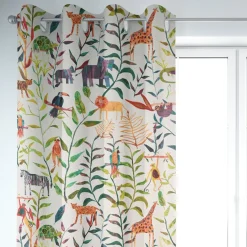 SCHÖNER LEBEN. Vorhang Hide and Seek Dschungeltiere bunt 245cm oder Wunschlänge
