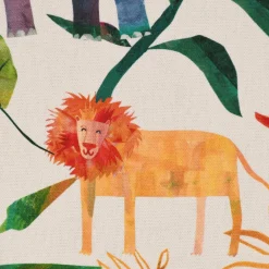 SCHÖNER LEBEN. Vorhang Hide and Seek Dschungeltiere bunt 245cm oder Wunschlänge