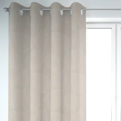 SCHÖNER LEBEN. Vorhang Jacquard Blätter hellbeige weiß 245cm oder Wunschlänge