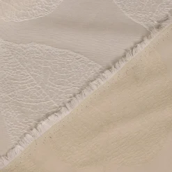 SCHÖNER LEBEN. Vorhang Jacquard Blätter hellbeige weiß 245cm oder Wunschlänge