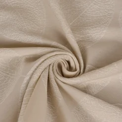 SCHÖNER LEBEN. Vorhang Jacquard Blätter hellbeige weiß 245cm oder Wunschlänge