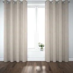 SCHÖNER LEBEN. Vorhang Jacquard Blätter hellbeige weiß 245cm oder Wunschlänge