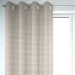 SCHÖNER LEBEN. Vorhang Jacquard Punkte beige dunkelbeige 245cm oder Wunschlänge