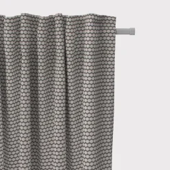 SCHÖNER LEBEN. Vorhang Jacquard Punkte schwarz silbergrau 245cm oder Wunschlänge