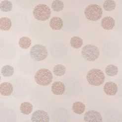 SCHÖNER LEBEN. Vorhang Jacquard Satinlook Kreise beidseitig beige rosenholz 245cm oder Wunschlänge